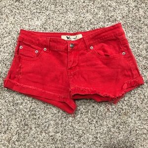 Red shorts